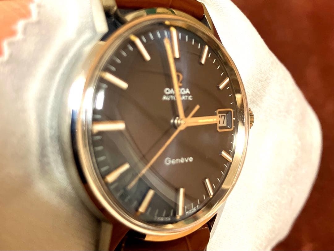 【OH済】オメガ ジュネーブ 自動巻 青文字盤Ref:166.070