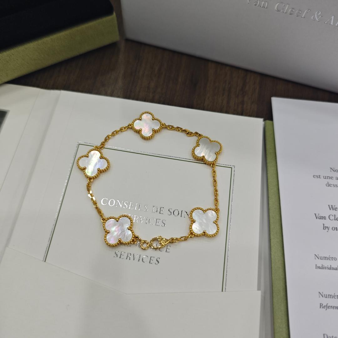 美品 ヴィンテージアルハンブラ 5 モチーフ マザーオブパール