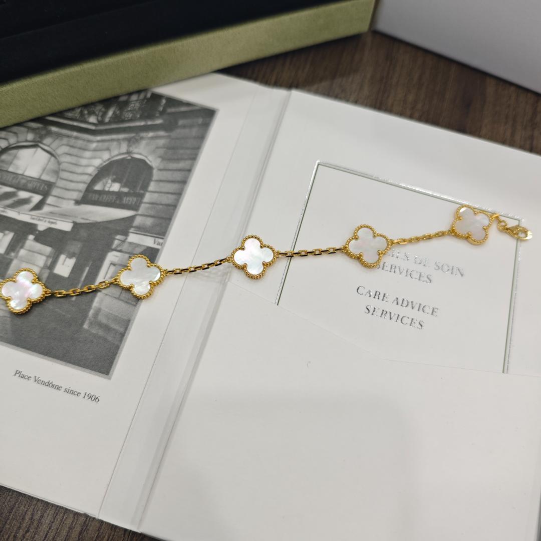 美品 ヴィンテージアルハンブラ 5 モチーフ マザーオブパール