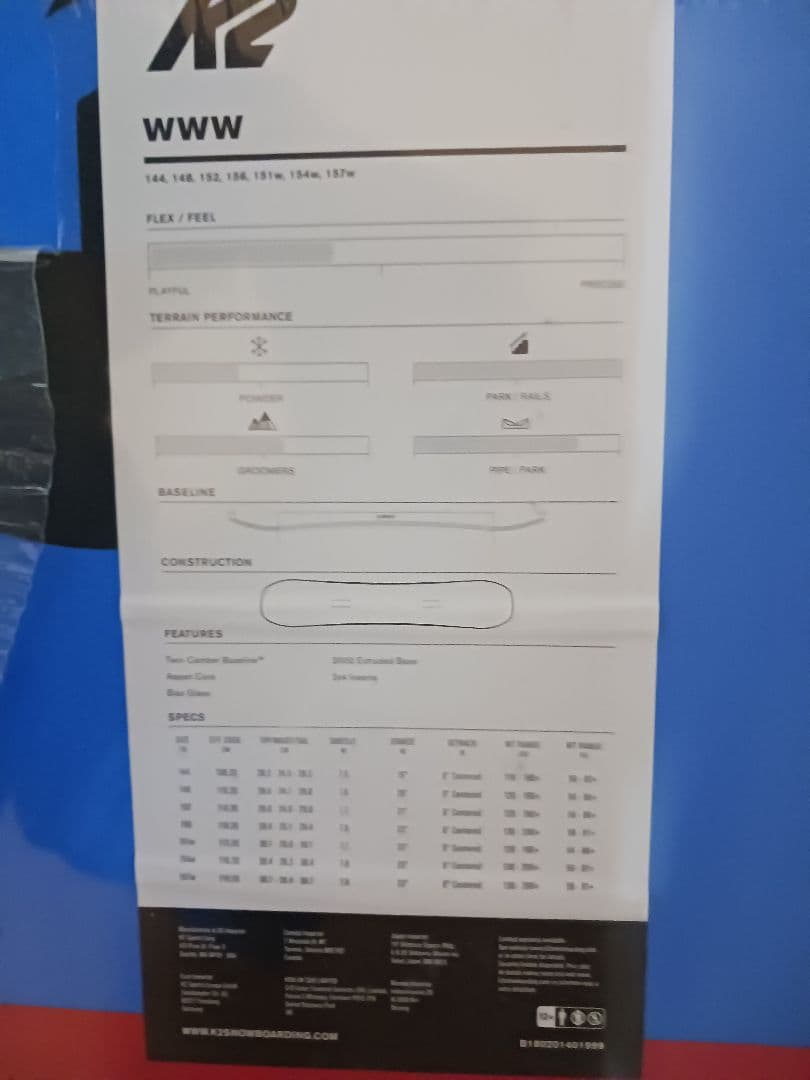 【新品】K2 WWW スノーボード 151cm