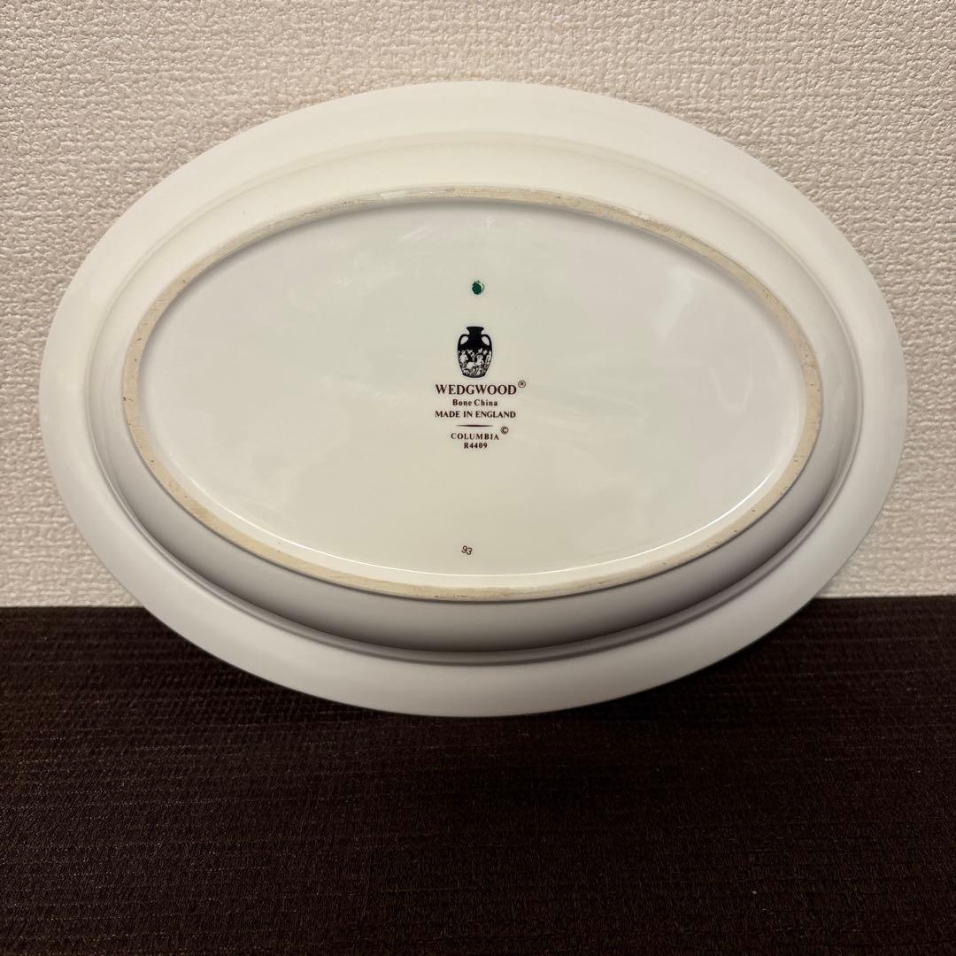 ウェッジウッド　コロンビア　セージグリーン　オーバルディッシュ　サラダボウル　L