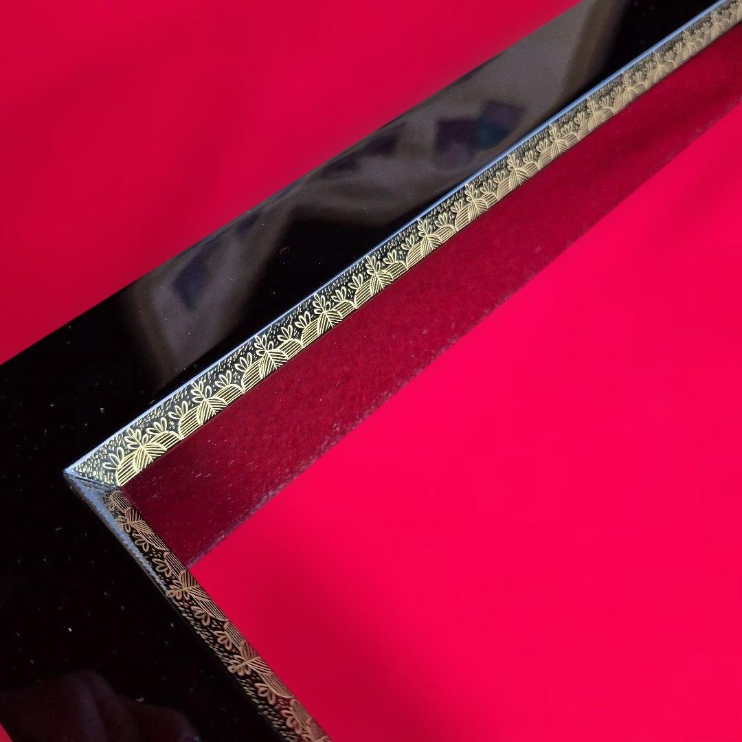 前志芸男作.沈金桐文様炉縁.共箱