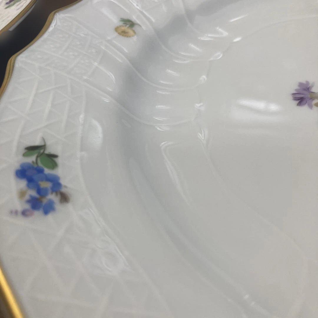 【フッチェンロイター】　ドレスデン　フラワー　平皿 4枚