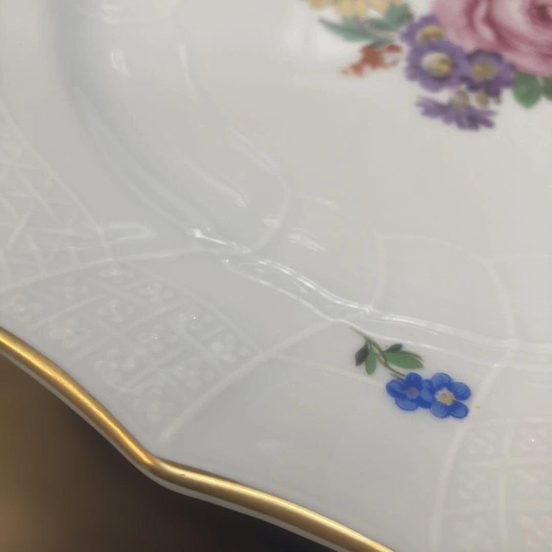 【フッチェンロイター】　ドレスデン　フラワー　平皿 4枚