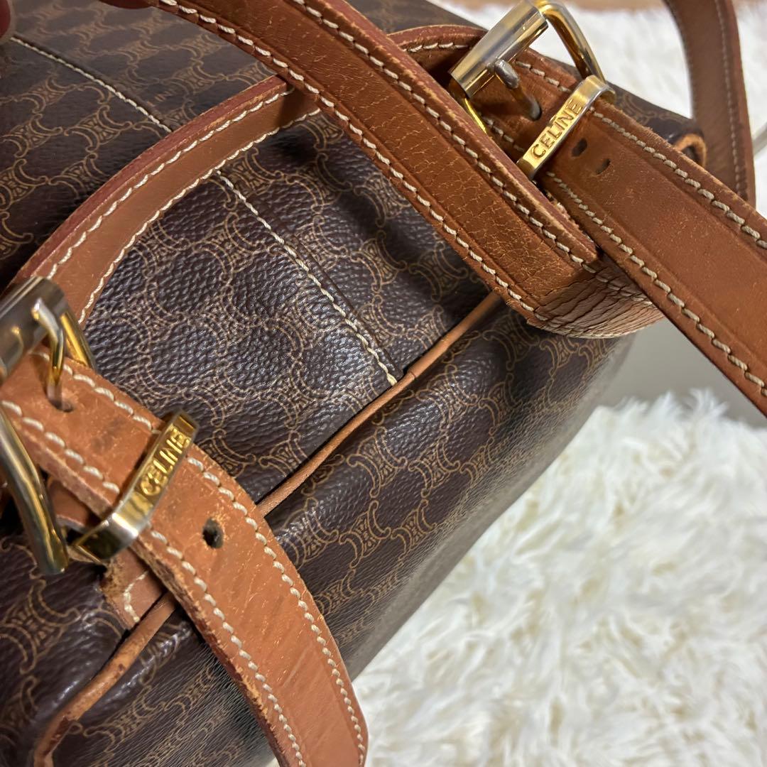 CELINE リュックサック マカダム トリンオフ PVC レザー