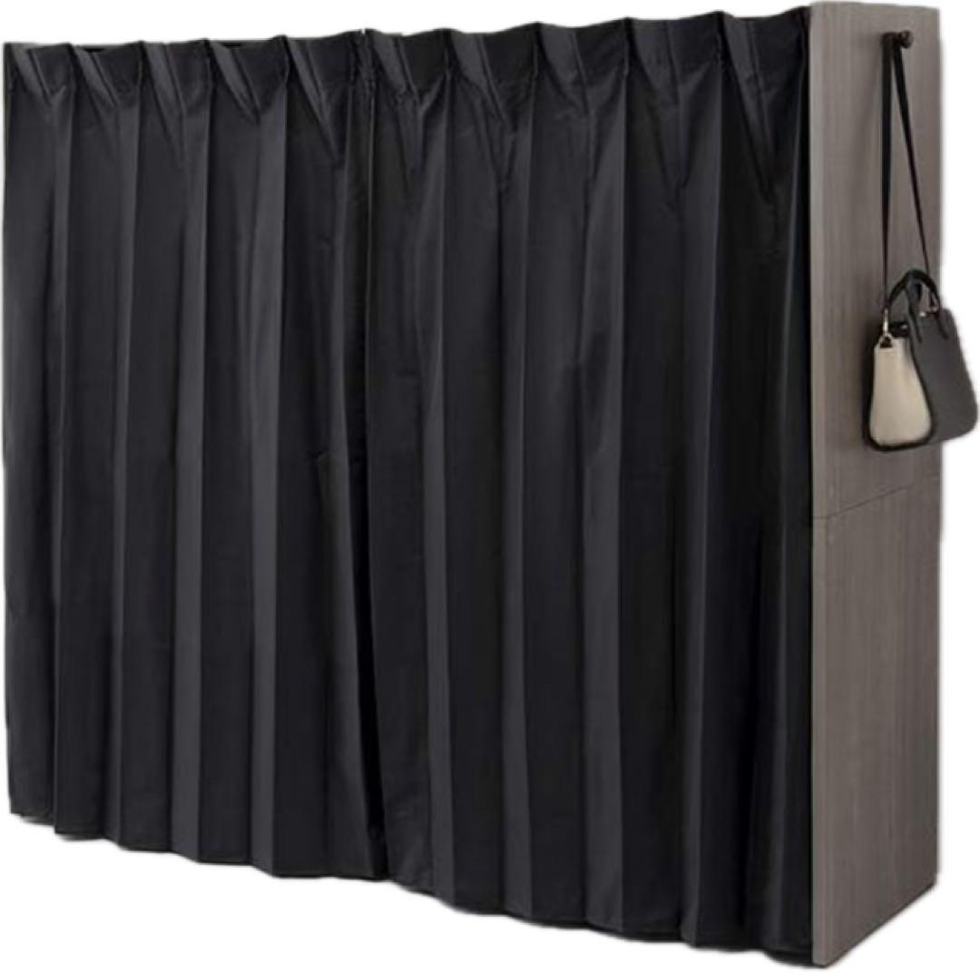 めぎページ グレー ハンガーラック 可動式棚付き