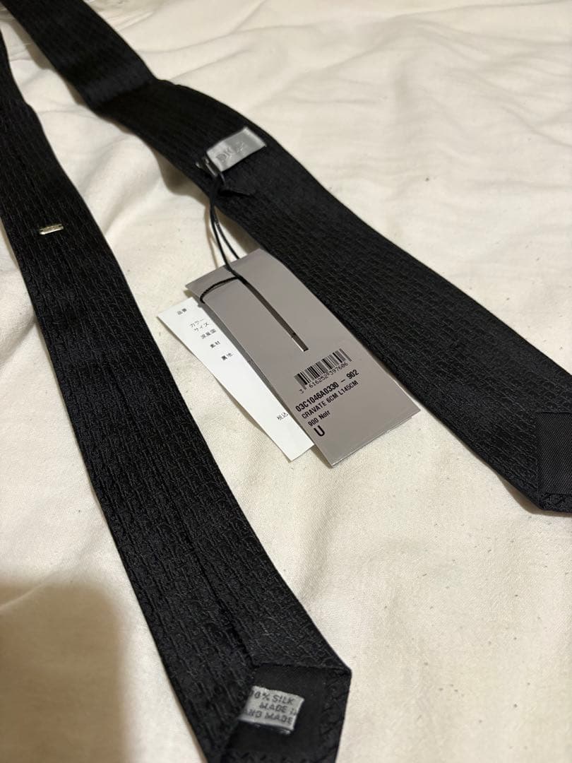 Dior ブラック ネクタイ シルク100%