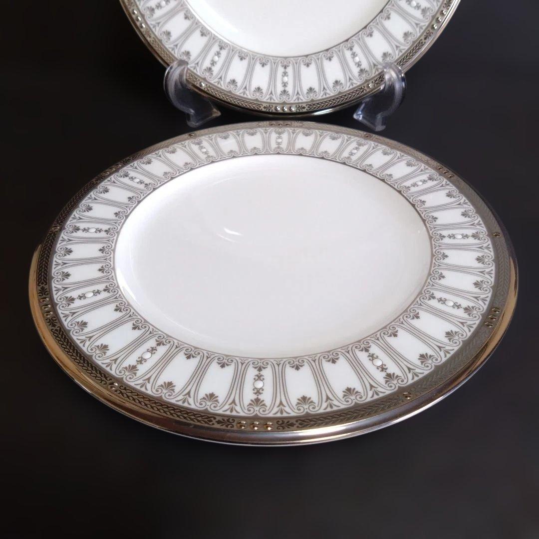 未使用 Noritake シャトレーヌプラチナ プレート 24cm 2枚