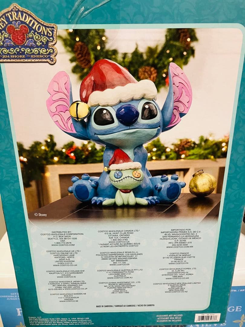 ジムショア　スティッチ　コストコ　クリスマス置物　COSTCO