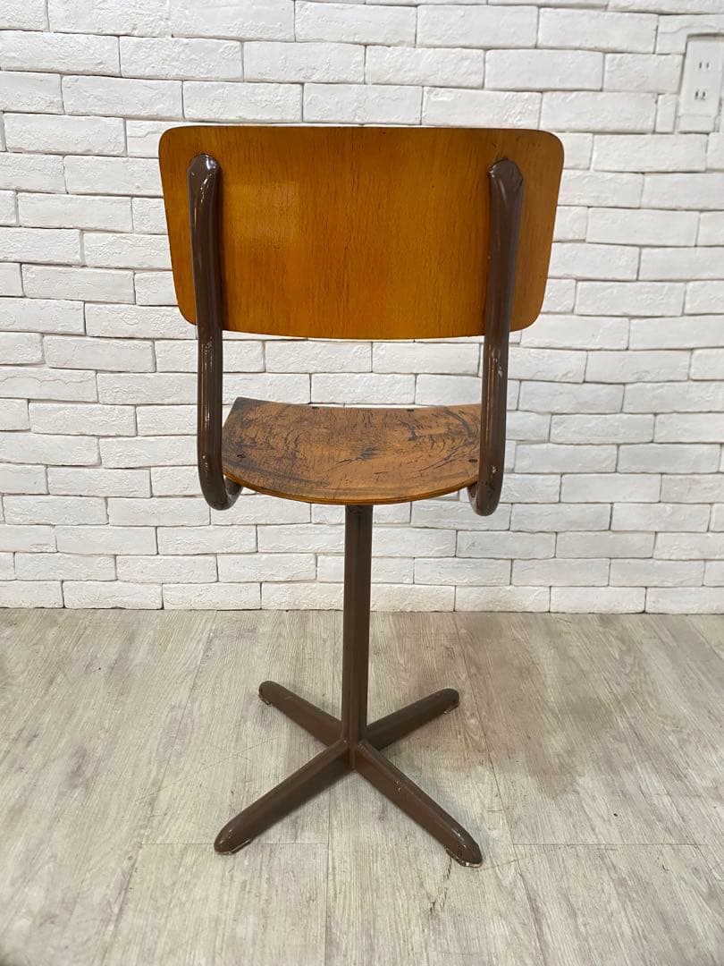 【東京都内23区配送無料】ドイツビンテージ　ハイスツール　プライウッド　チェア