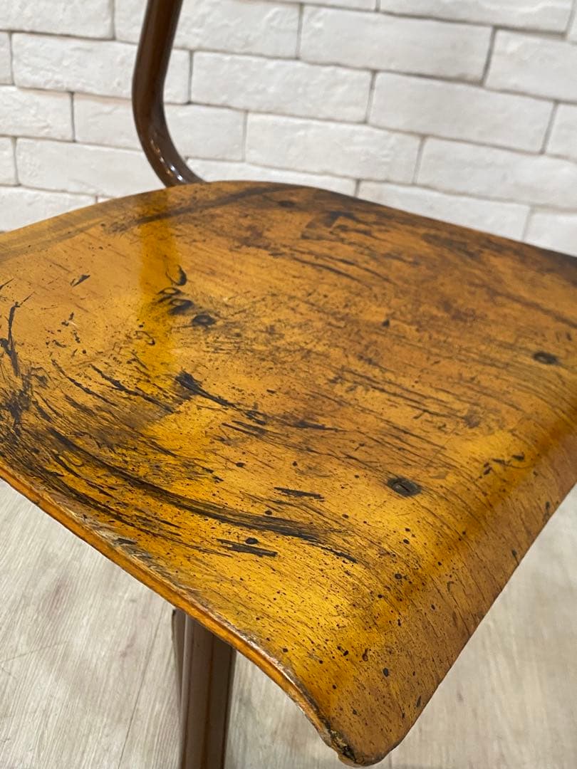 【東京都内23区配送無料】ドイツビンテージ　ハイスツール　プライウッド　チェア