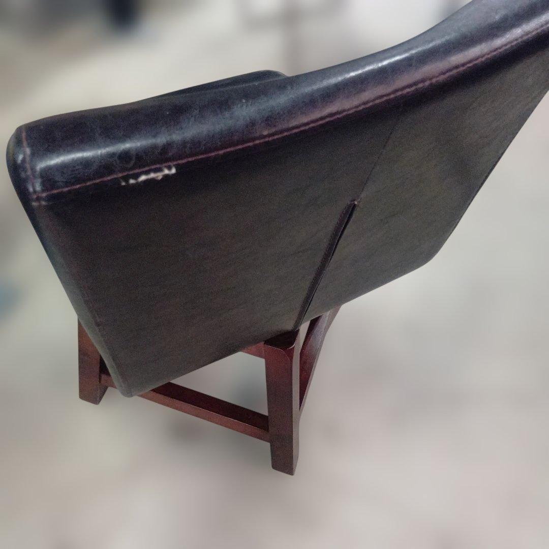 ヴィンテージ MORISHIGE PUレザー アンティーク回転チェア②