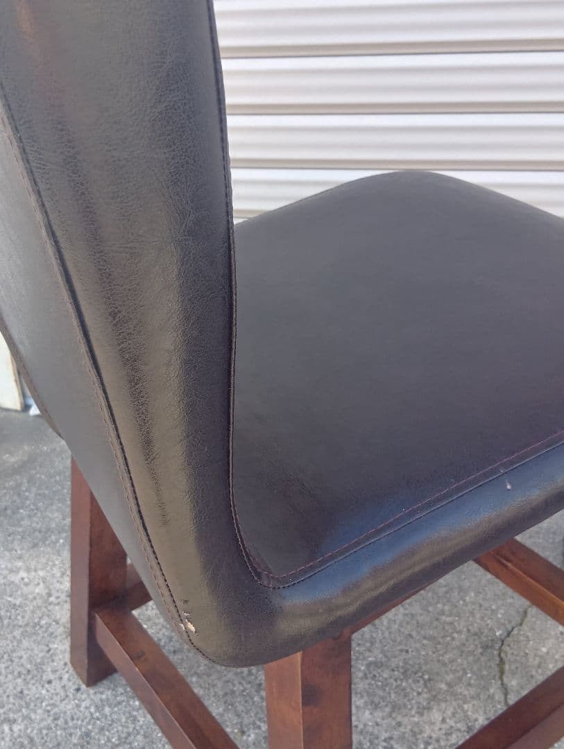 ヴィンテージ MORISHIGE PUレザー アンティーク回転チェア②