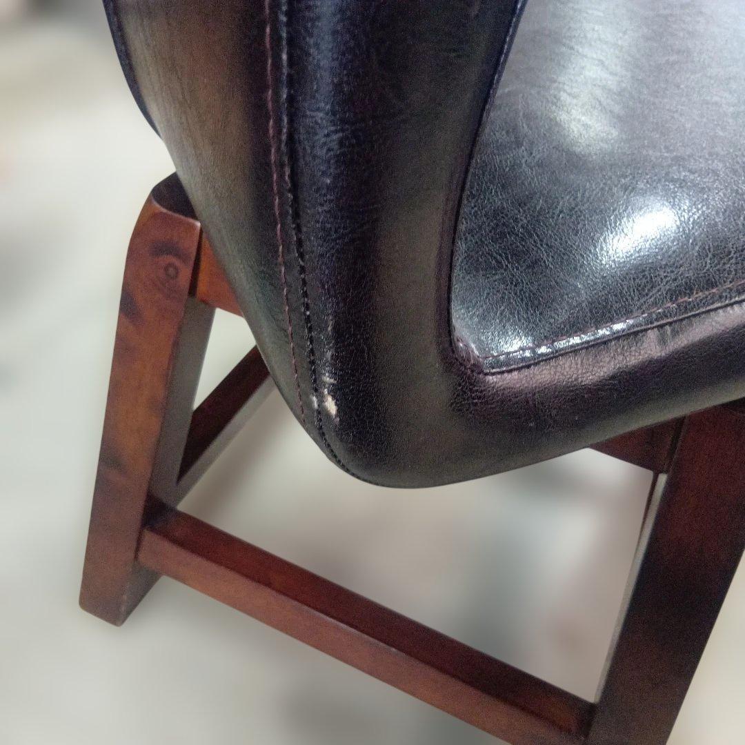 ヴィンテージ MORISHIGE PUレザー アンティーク回転チェア②