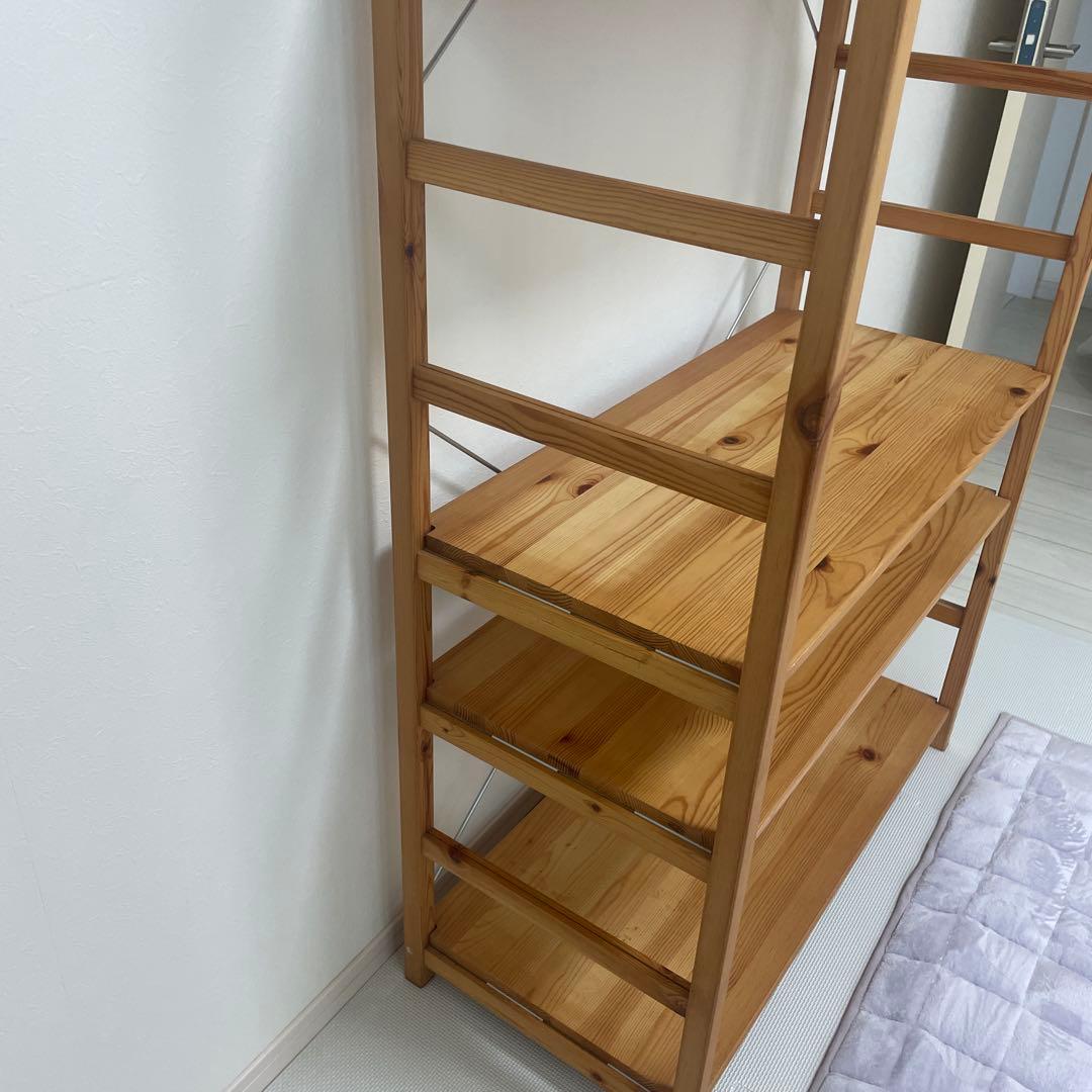 無印　パイン材ユニットシェルフ　幅86センチ