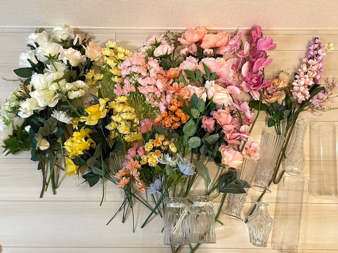 造花、フラワーベースセット