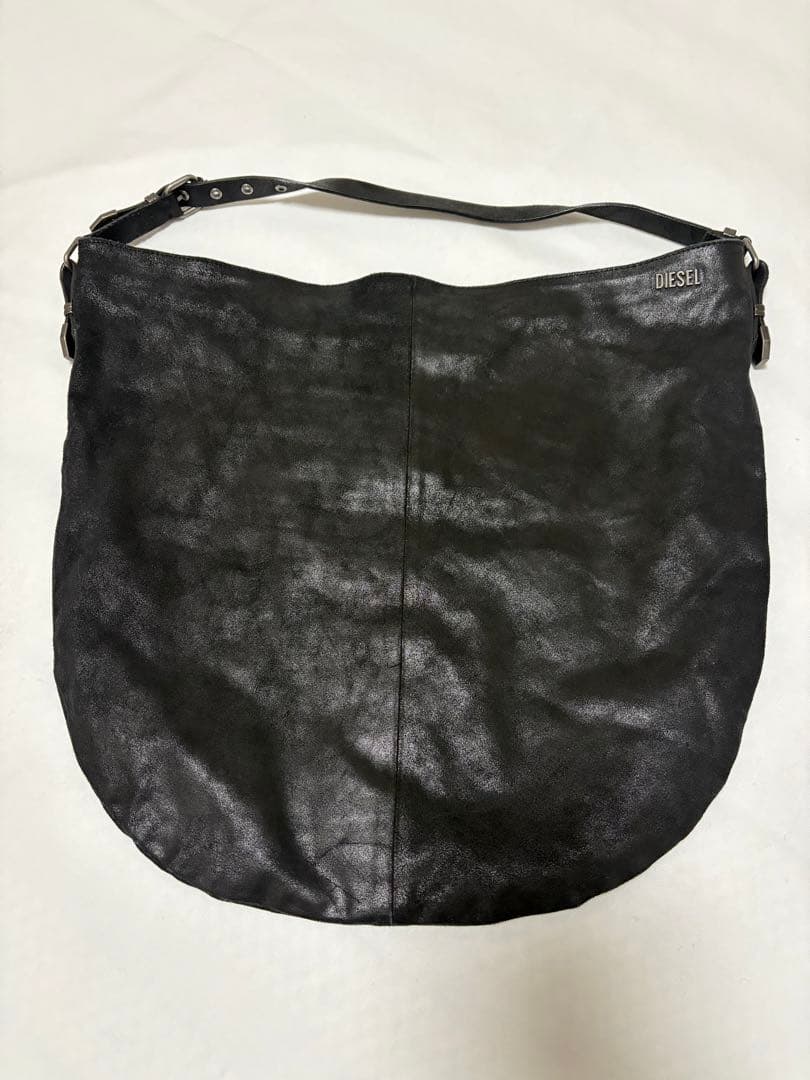 DIESEL 黒 レザー トートバッグ　牛革　本革