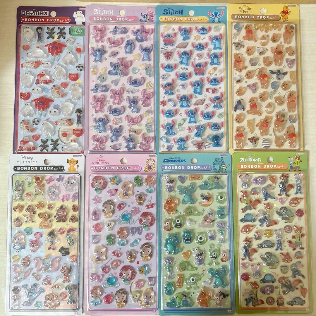 ボンボンドロップシール ディズニー 8種 コンプリートセット 正規品