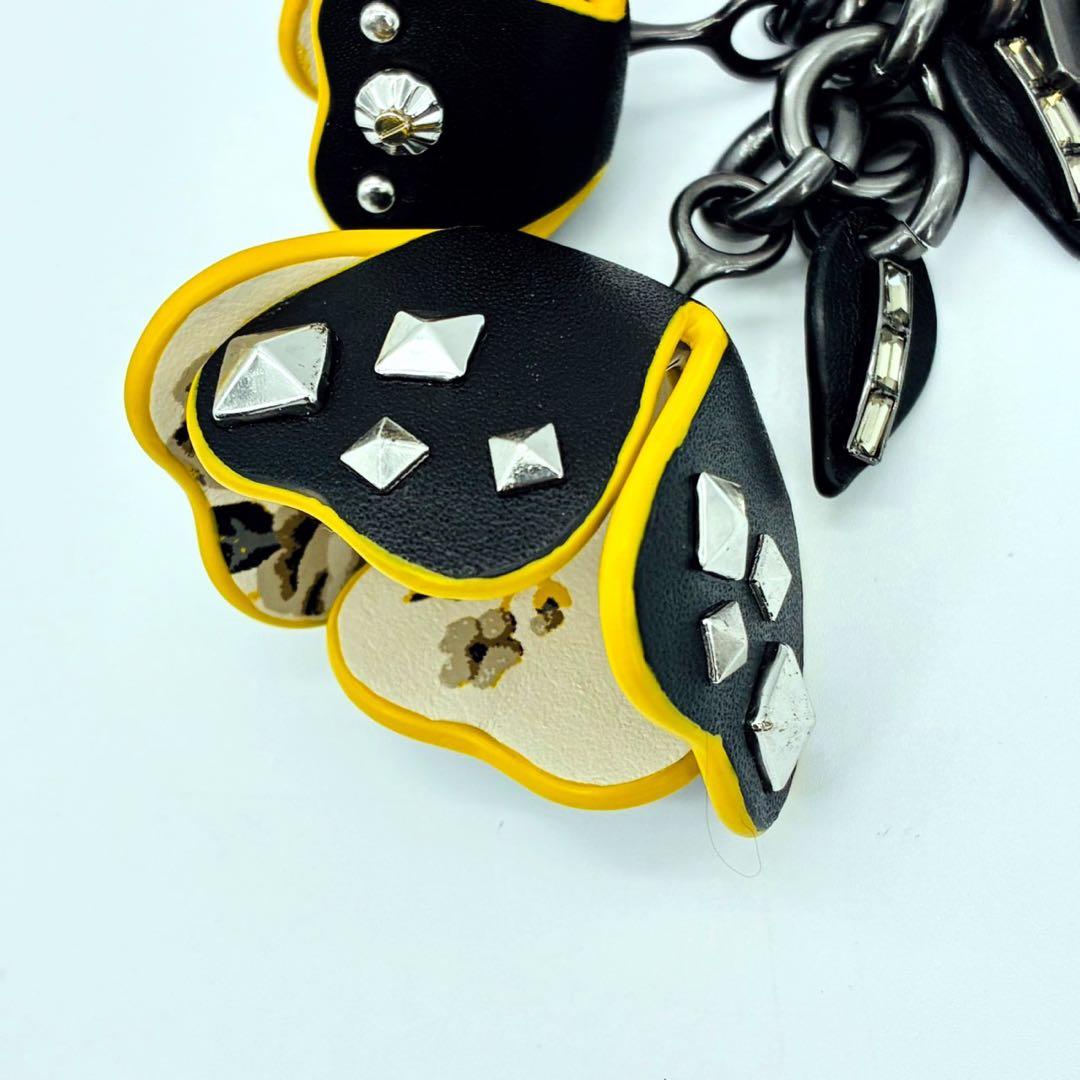 COACH コーチ バッグチャーム キーリング ローズ メタル スタッズ y2k