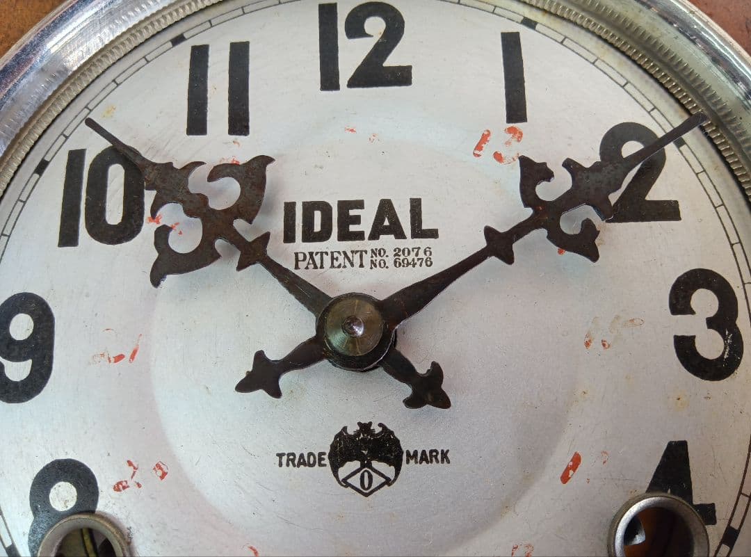 IDEAL　木製掛時計　ゼンマイ式振り子時計　レトロ　小栗時計製造所　骨董