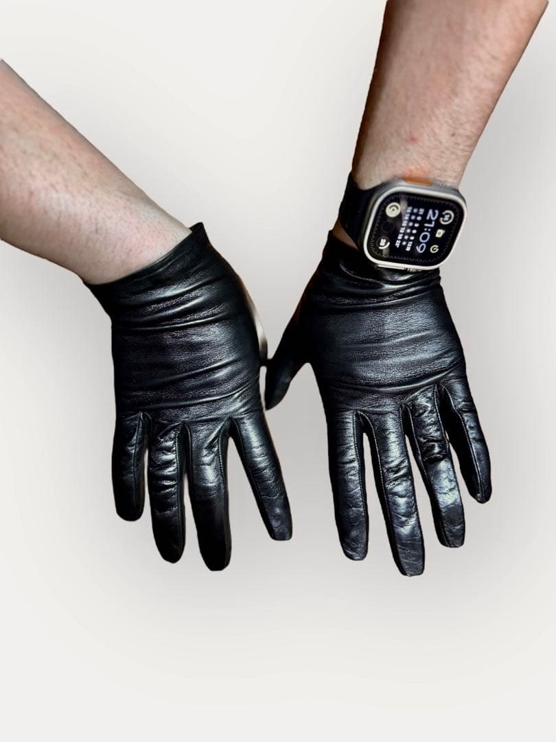 上質ラムレザー タイト 革手袋 レザーグローブ バイク