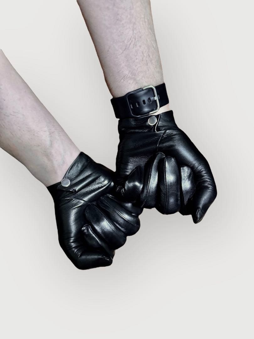 上質ラムレザー タイト 革手袋 レザーグローブ バイク