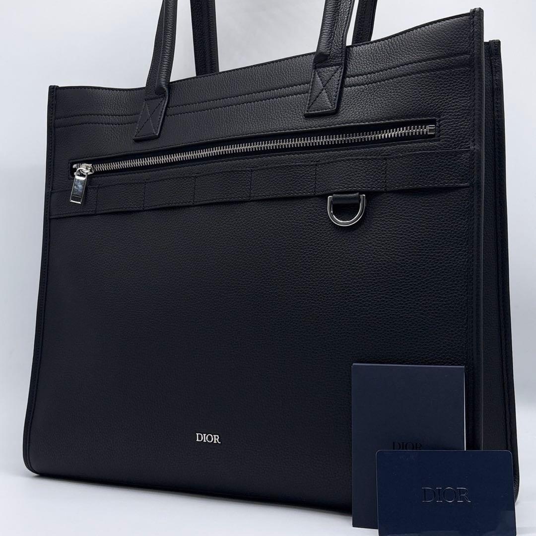 極美品 ディオール サファリ トートバッグ オブリーク トロッター A4収納 黒