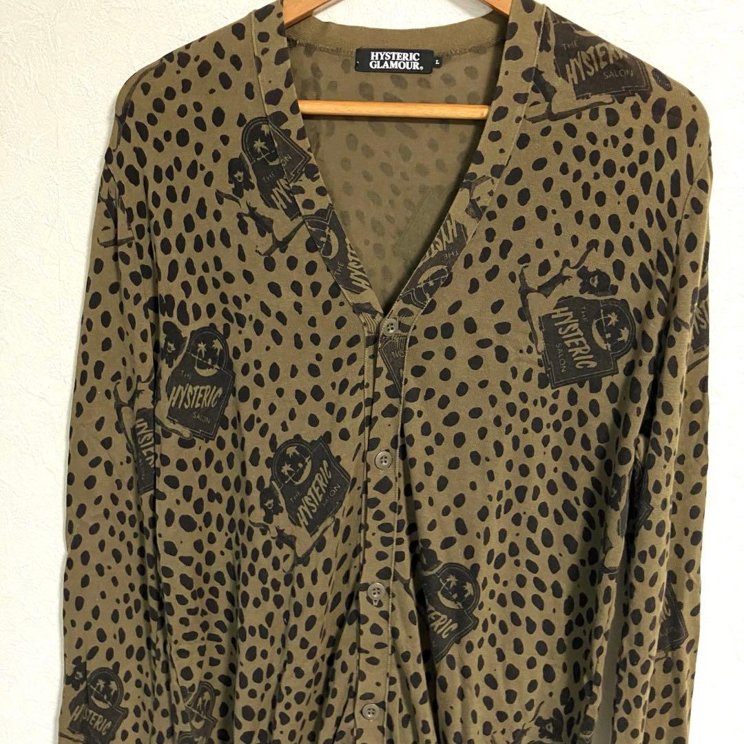 【状態良好❗️】HYSTERIC GLAMOUR 総柄 カーディガン Lサイズ