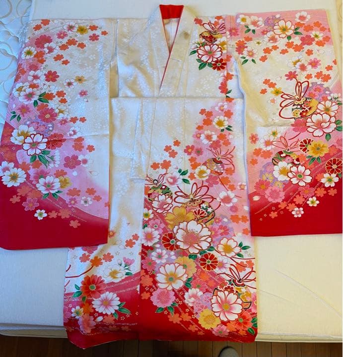 七五三　七歳　 着物　長襦袢  半衿付き