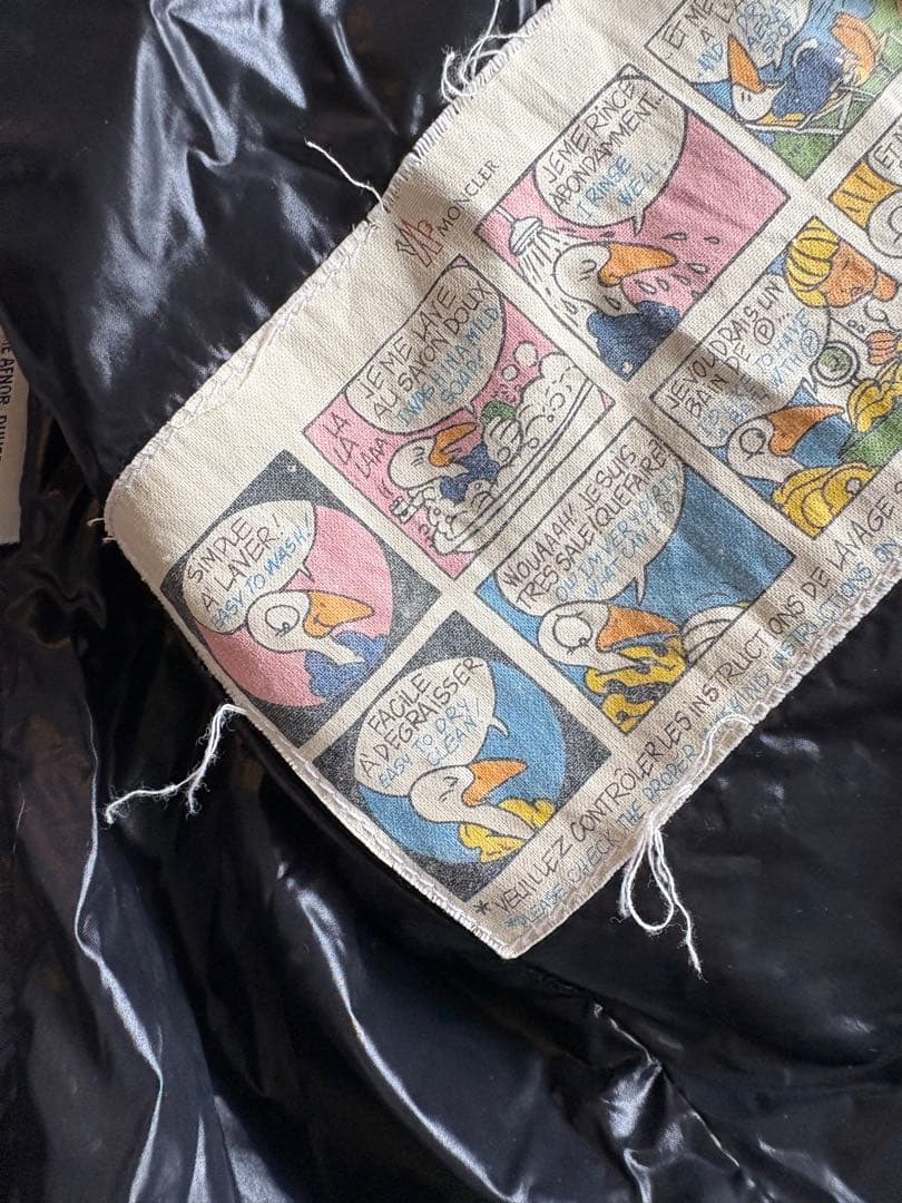 モンブラン ファー付きダウンジャケット 黒 ライダース型 貴重 MONCLER