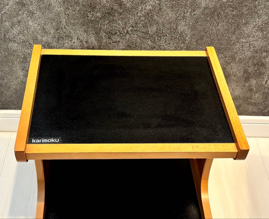 カリモク コロニアル 卓上電話台 小物置き 昭和レトロ