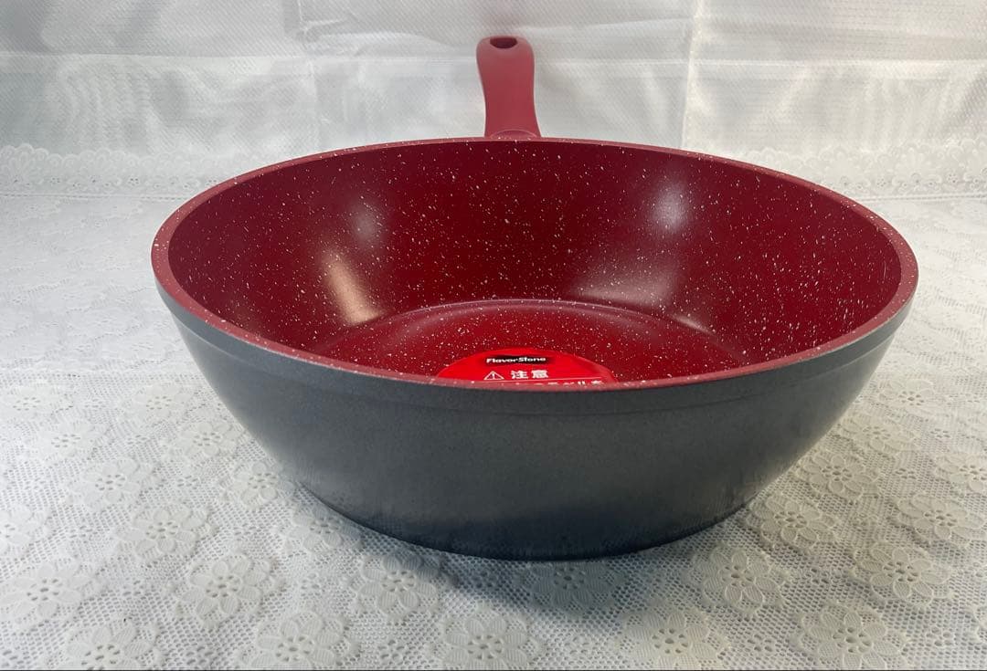 フレーバーストーンFlavorStone フライパン、鍋セット 2個 赤