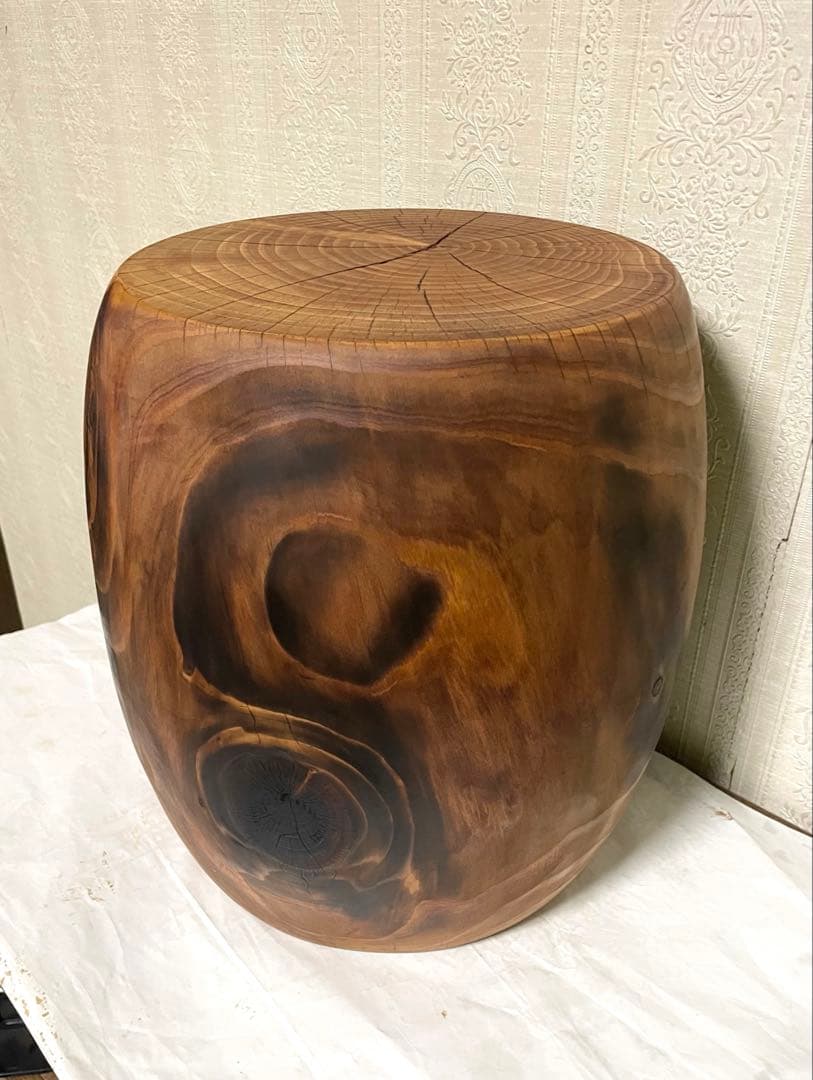 丸太　スツール　花瓶台　植物台