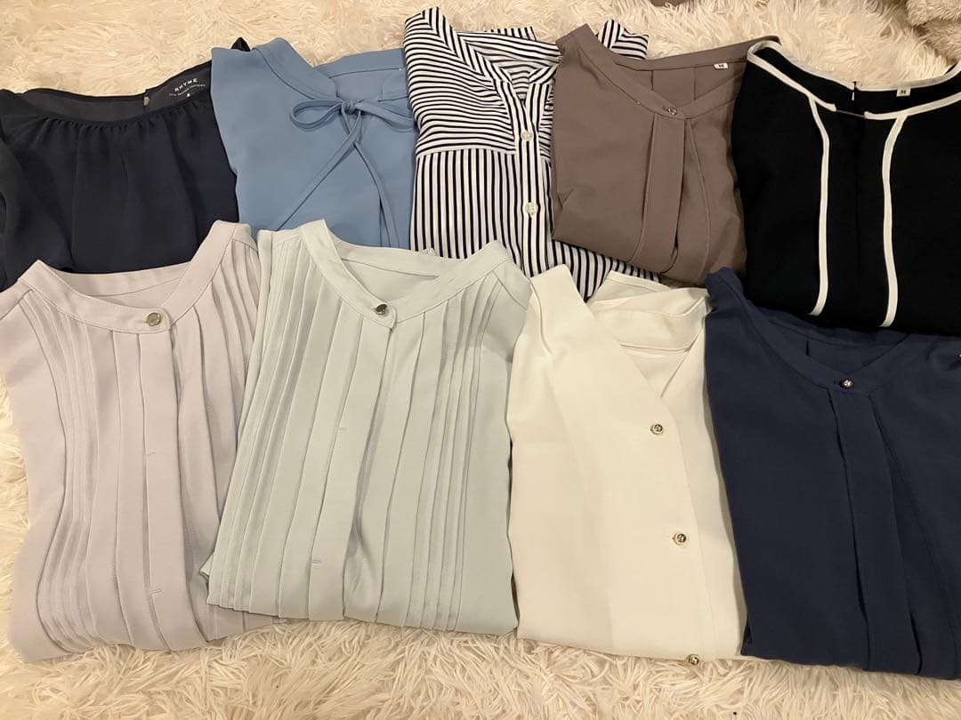 半袖ブラウス ９点セット➕ニットとカーディガンまとめ売り