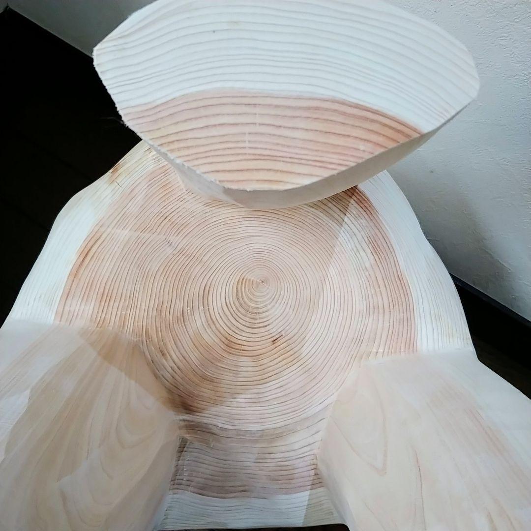 丸太スツール　丸太椅子　サイドテーブル ヒノキ