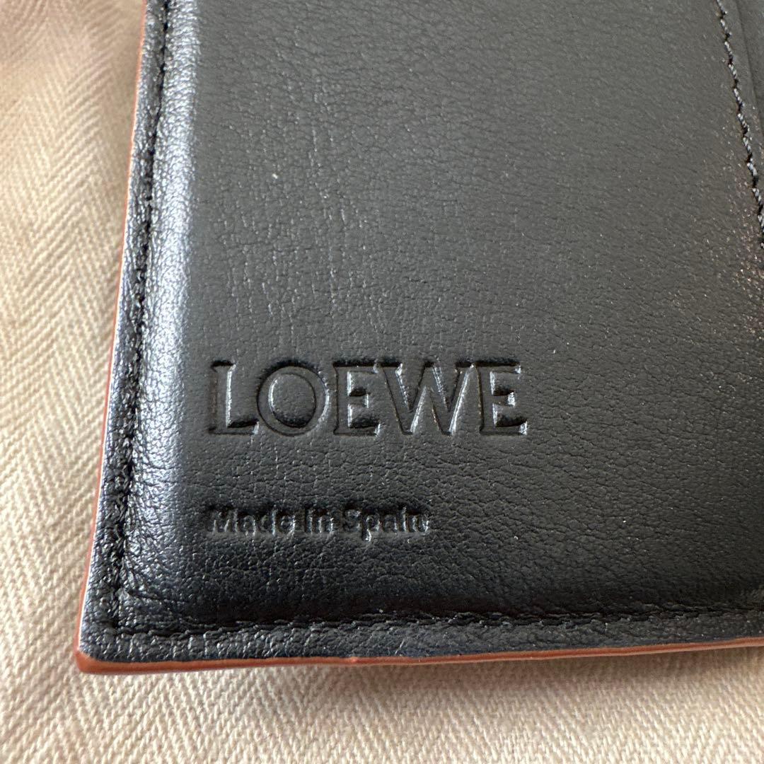 【kako】LOEWE ブラック レザー 三つ折り財布