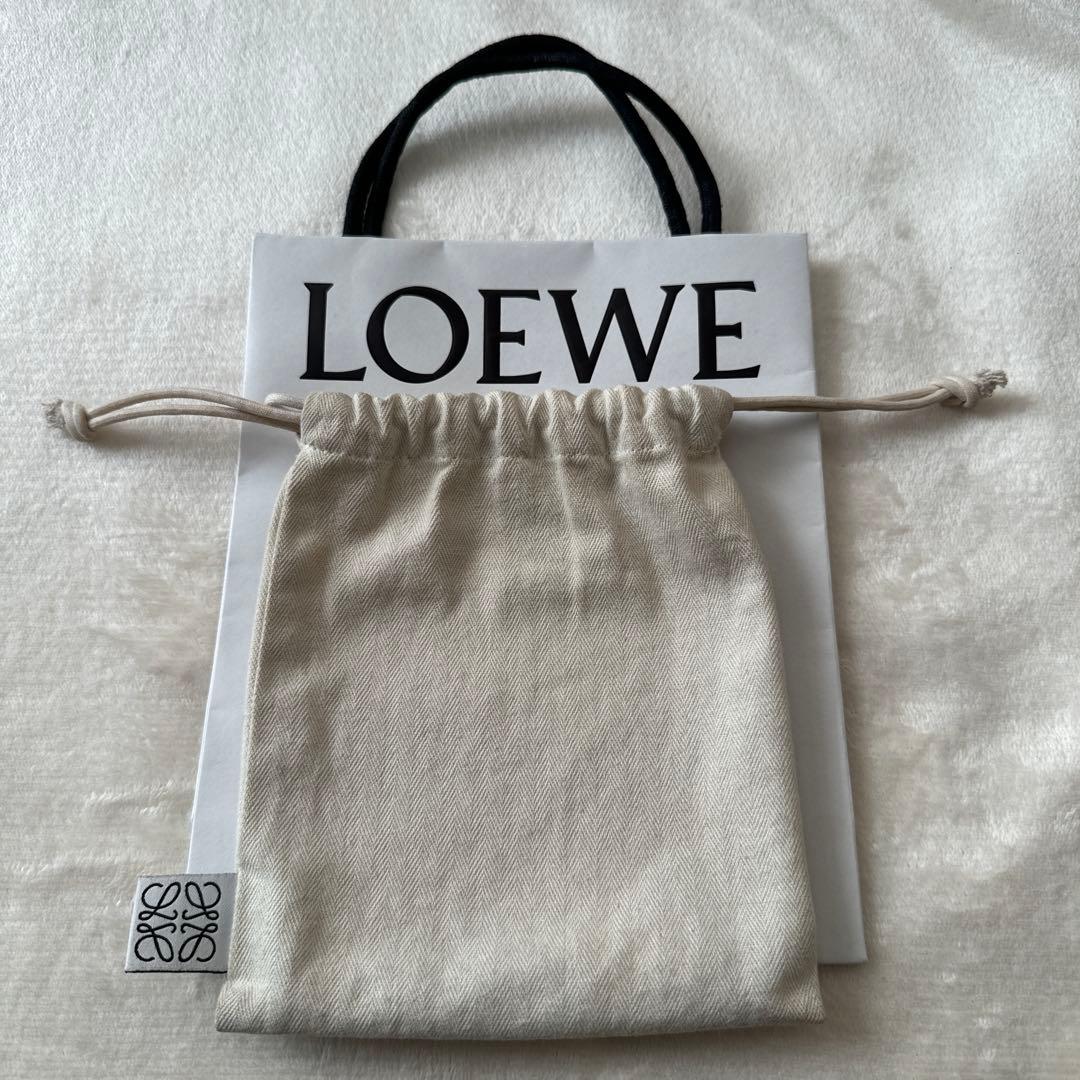 【kako】LOEWE ブラック レザー 三つ折り財布