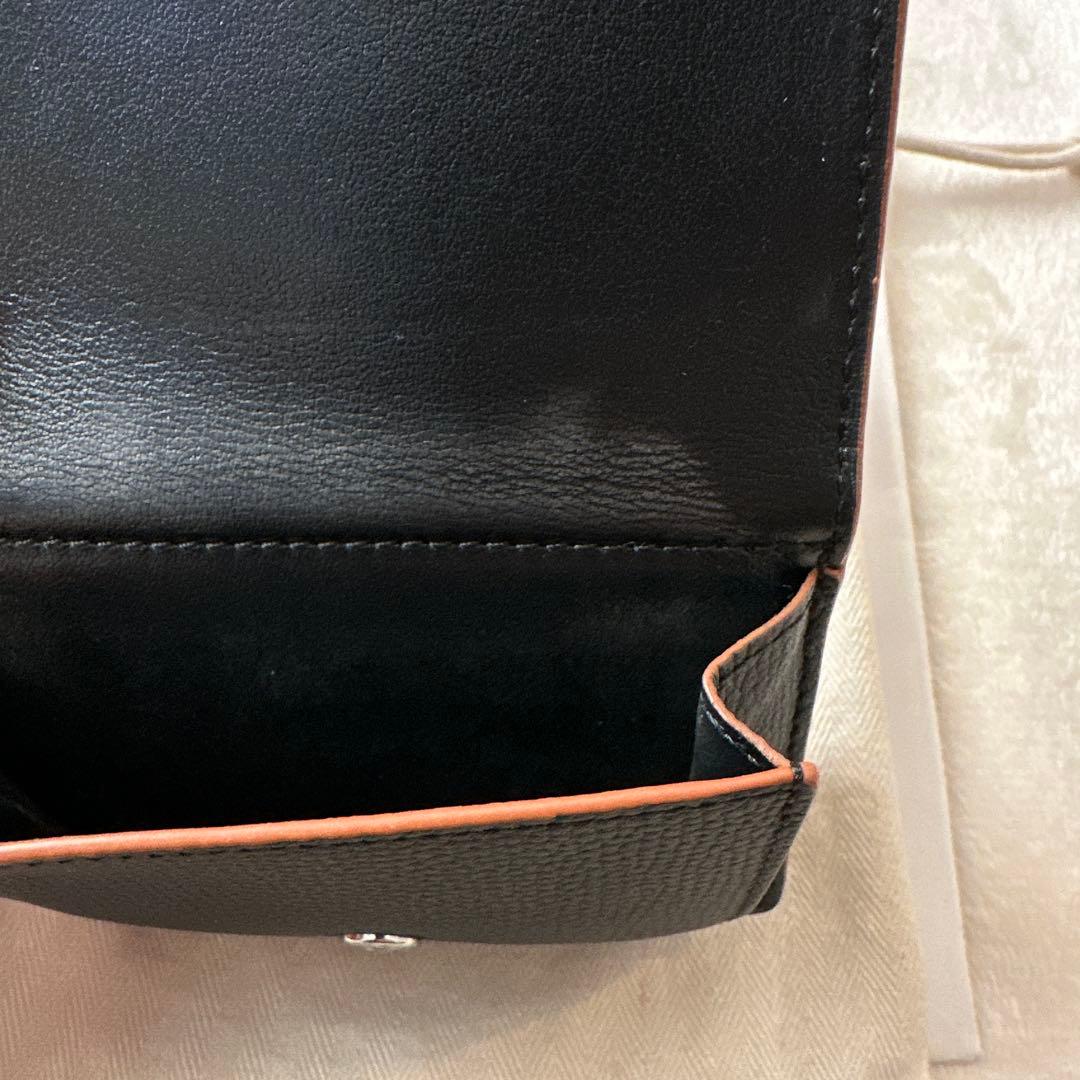 【kako】LOEWE ブラック レザー 三つ折り財布