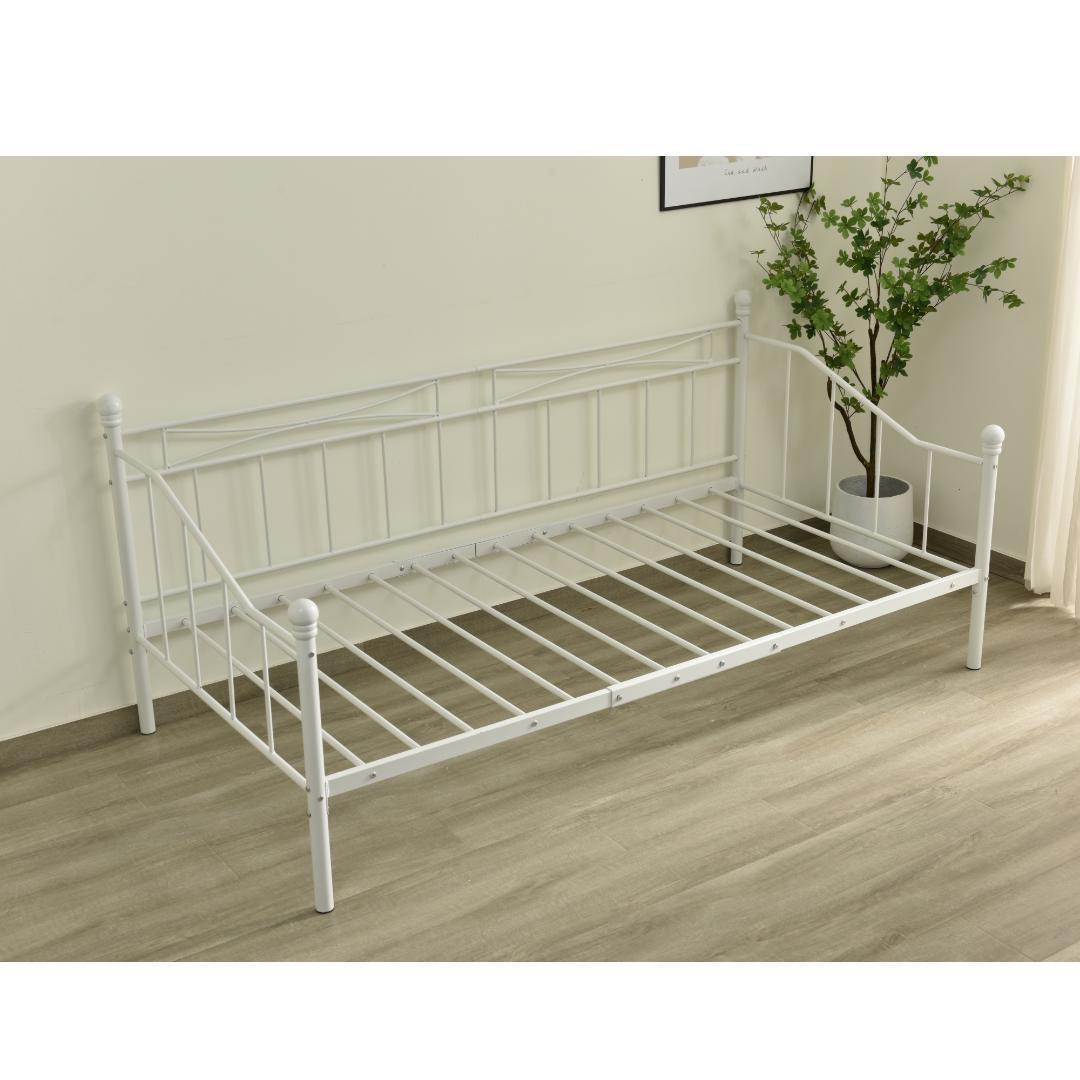 【ホワイト】シングルベッド パイプベッドベッドシングルベッドフレーム 一人暮らし