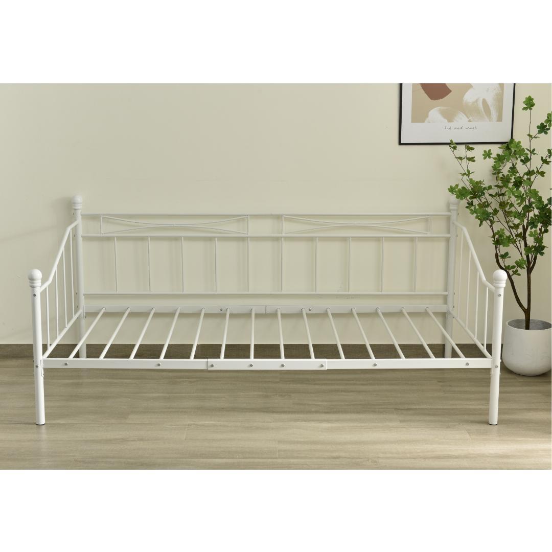 【ホワイト】シングルベッド パイプベッドベッドシングルベッドフレーム 一人暮らし
