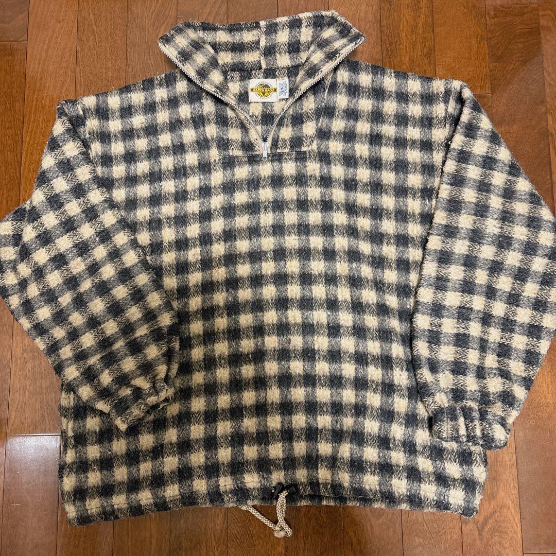 EARTH RAGZ チェック ジャケット ハーフジップ　XL アメカジ