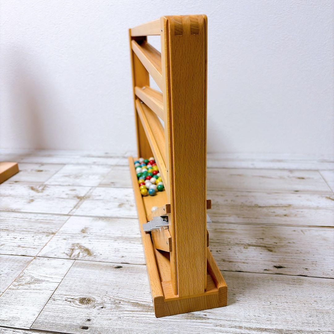 ベック社　木製スロープトイ　シロフォン付玉の塔　クーゲルバーン　ローラーカップ