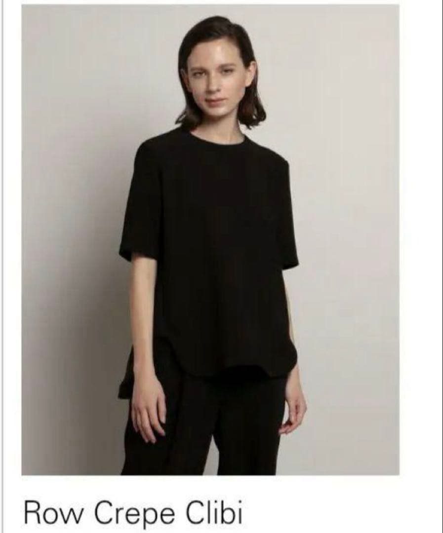 セオリーリュクス ブラウス 38 黒 ROW CREPE CLIBI ブラックM