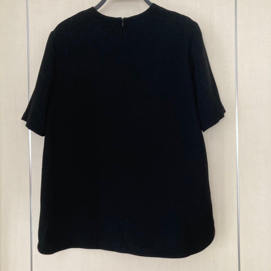 セオリーリュクス ブラウス 38 黒 ROW CREPE CLIBI ブラックM