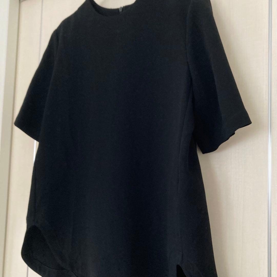 セオリーリュクス ブラウス 38 黒 ROW CREPE CLIBI ブラックM