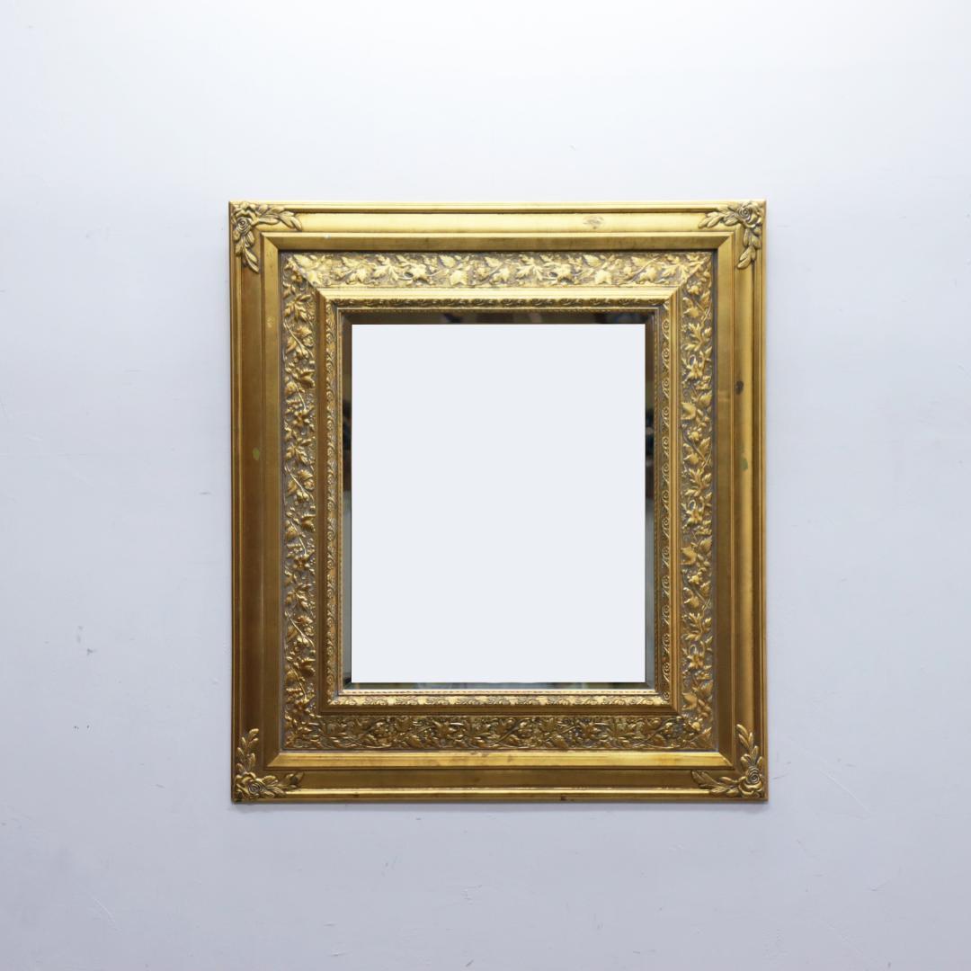 ヴィンテージ クラシカル ゴールド 壁掛け ミラー 鏡 額