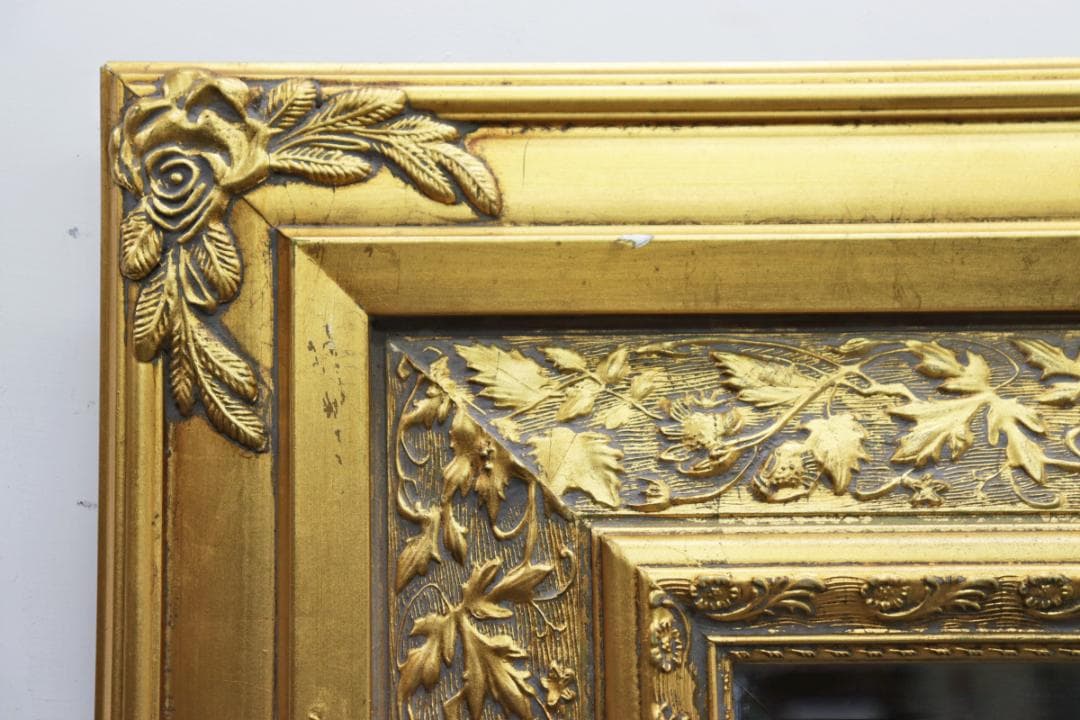 ヴィンテージ クラシカル ゴールド 壁掛け ミラー 鏡 額