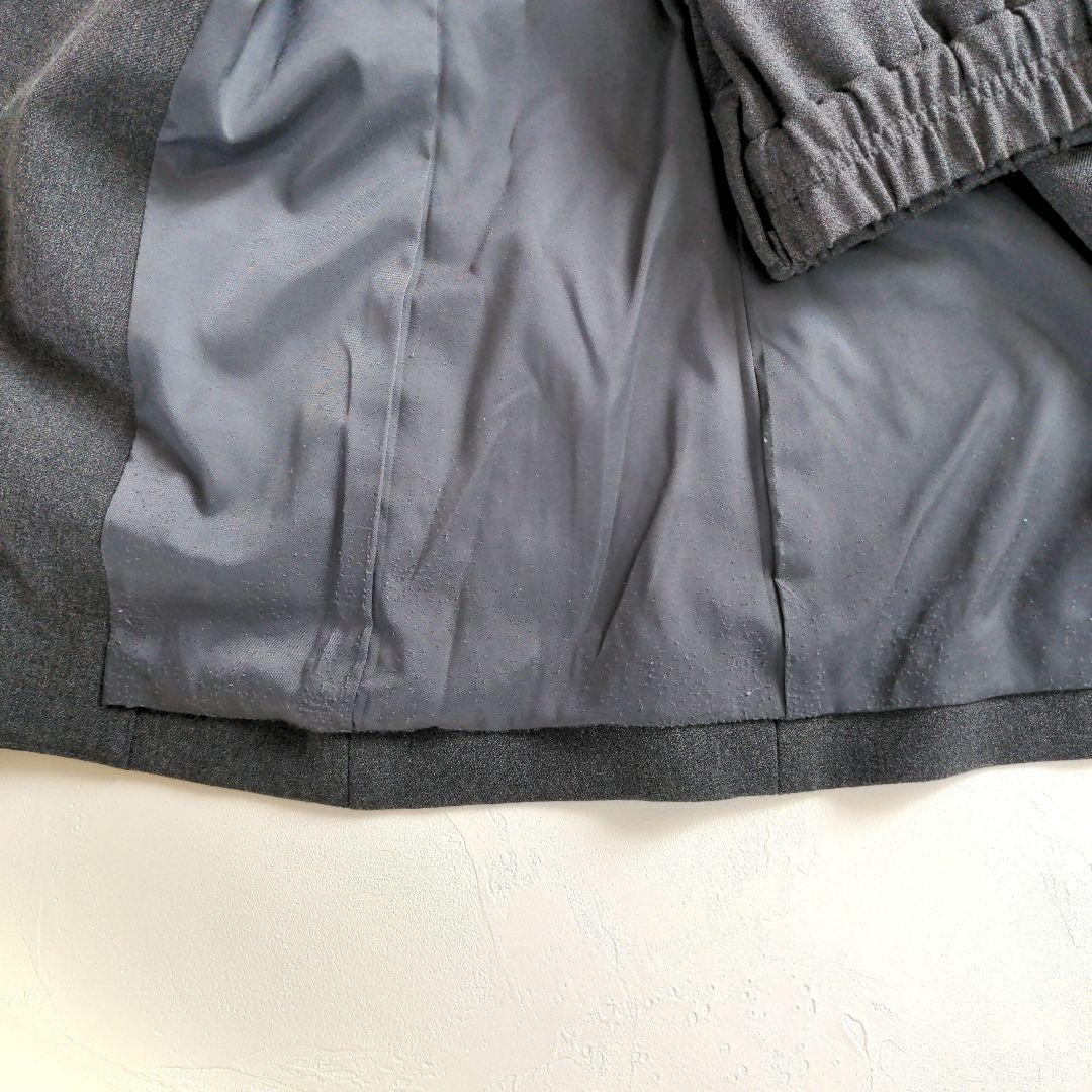 美品　プラステ　パンツスーツ　М・L　ノーカラー総裏　ストレッチ　センタープレス