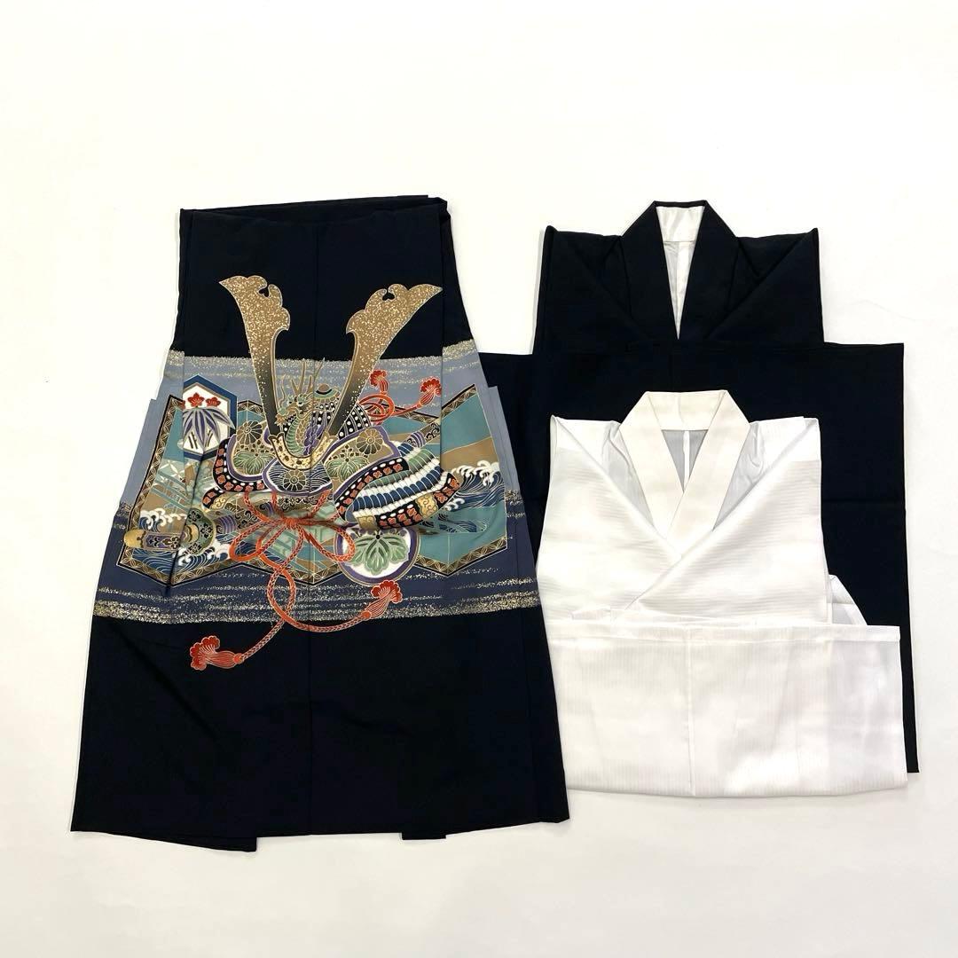 七五三 羽織セット 男の子 羽織 着物 長襦袢 半衿付き 5歳 No.136