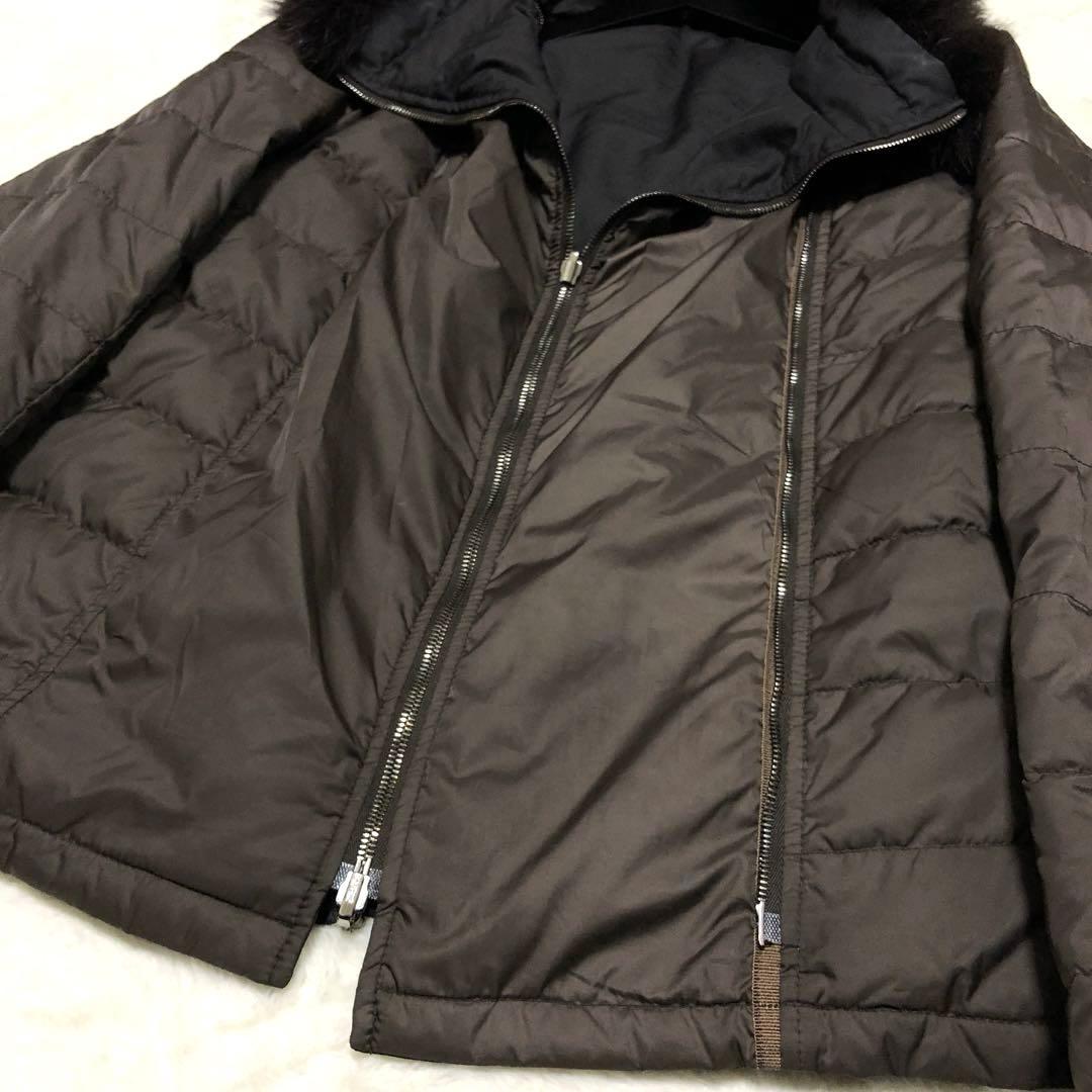 未使用級　エスマックスマーラ　ダウンジャケット　リバーシブル　ダークモカ✨